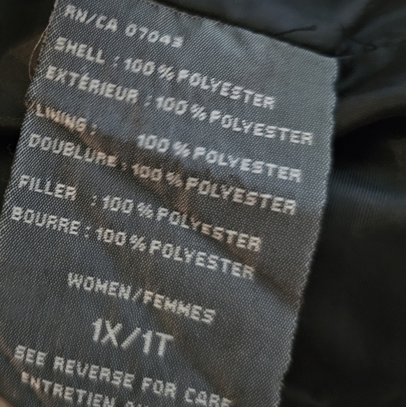 New Balance Puffer Jacket PLUS 1X Black Casual - Picture 5 of 6